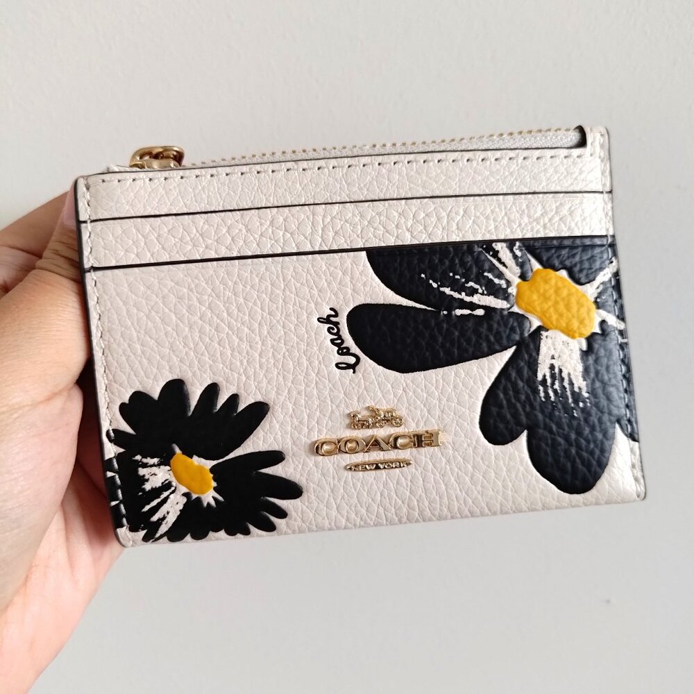 Coach Mini Skinny Id Case With Floral Print CZ595